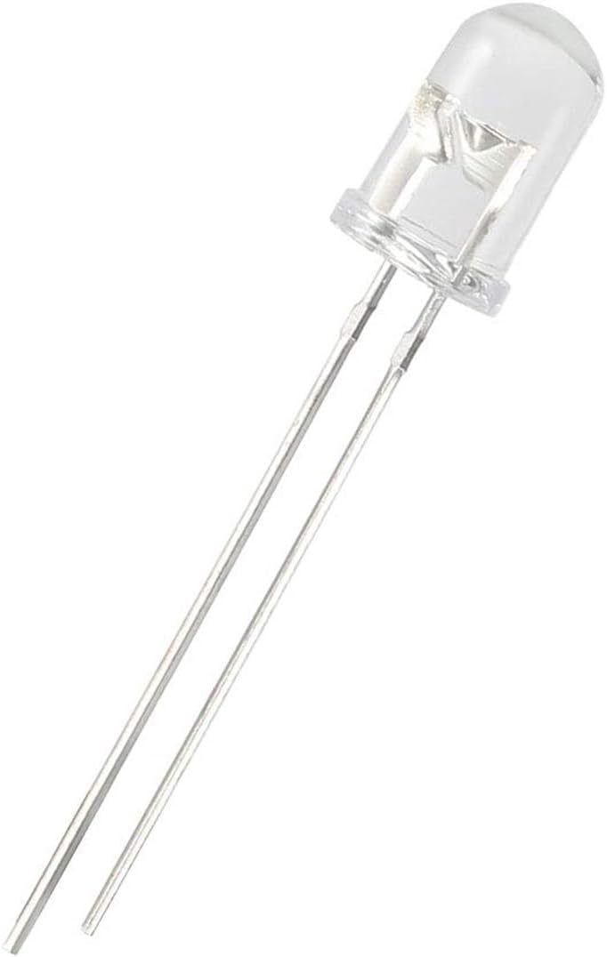 hiBCTR 20Pcs PT334-6C 5mm Phototransistor Light Sensor - 400-1000nm Wavelength Range, 15-20mA Sensitivity for Optical Switches/Arduino Projects (Clear Round F5 3V) - Image 2